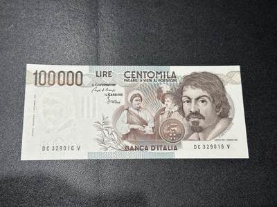 《外钞收藏家》第五百八十六期（品种丰富、精品多）（本平台长期征集拍品、欢迎藏友们联系合作） - 1983年意大利10万里拉 初版 无47 全新UNC