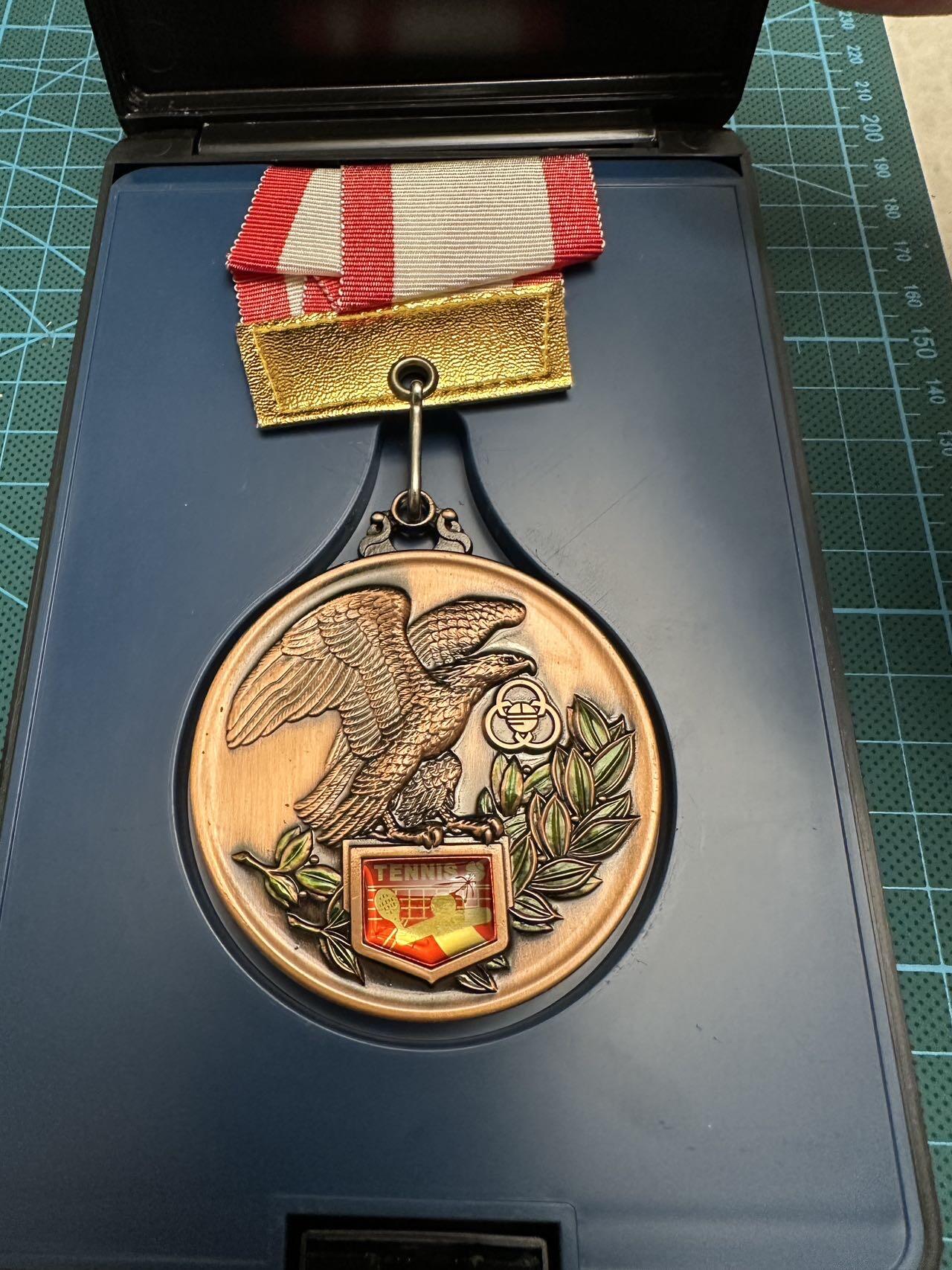 蒂克钱币-第48场日本章牌专场 日本 相模市 网球 奖牌 60mm