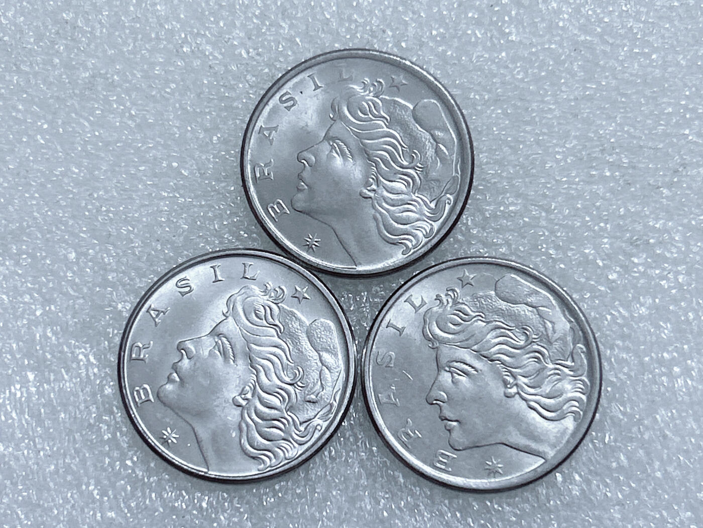 第一海外回流一元起拍收藏 散集专场  第269期 巴西50分不锈钢币3枚 原光全新品