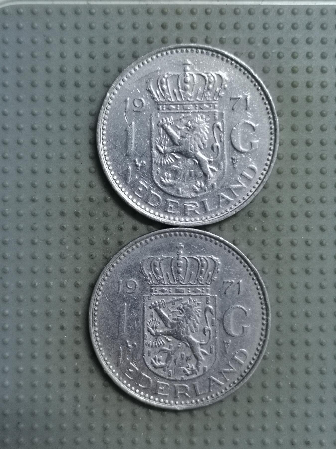 2025年第121场各国散币拍卖（总第121场） 荷兰1971年1盾2枚