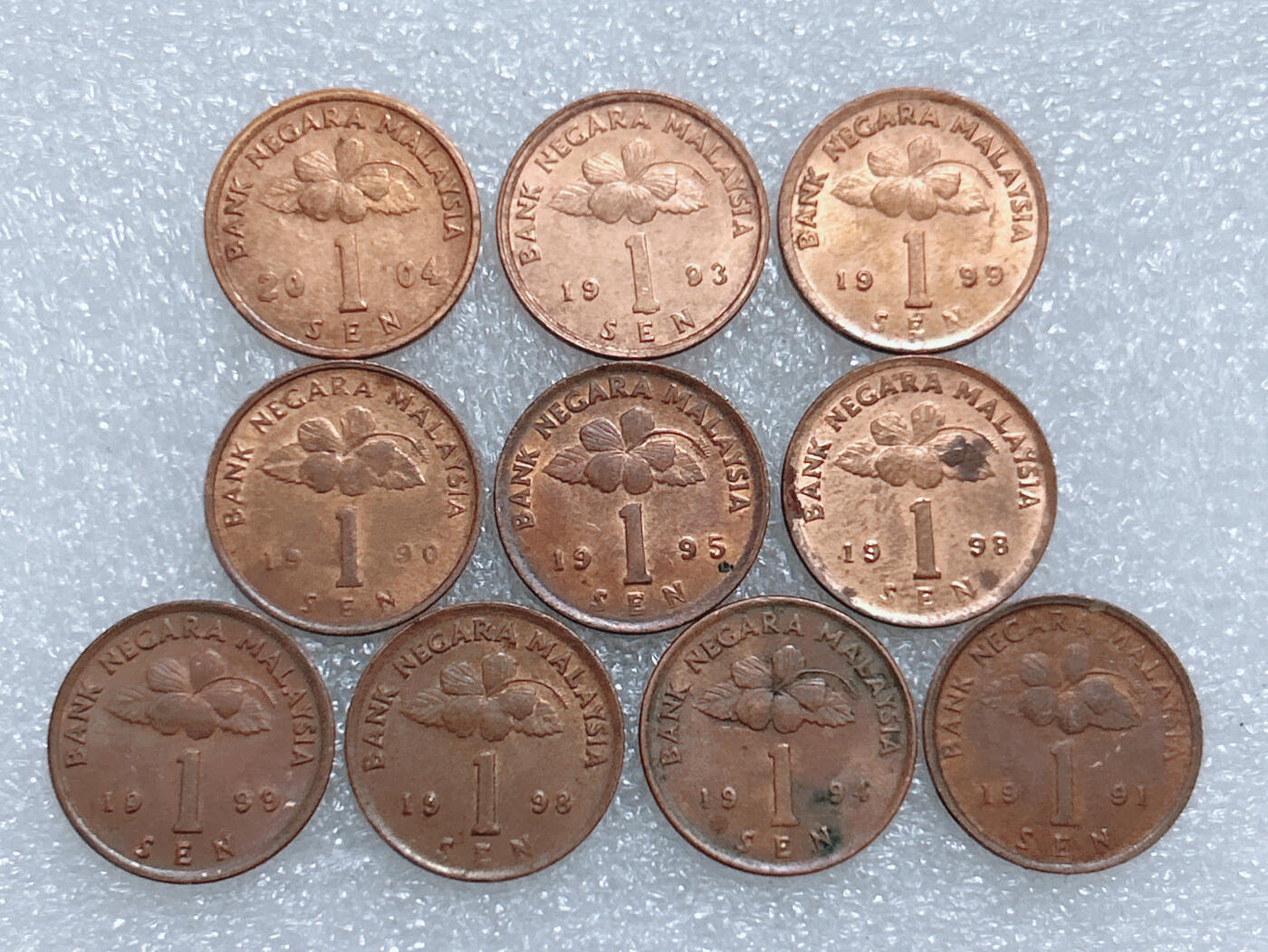 第一海外回流一元起拍收藏 散集专场  第269期 马来西亚1分硬币 10枚