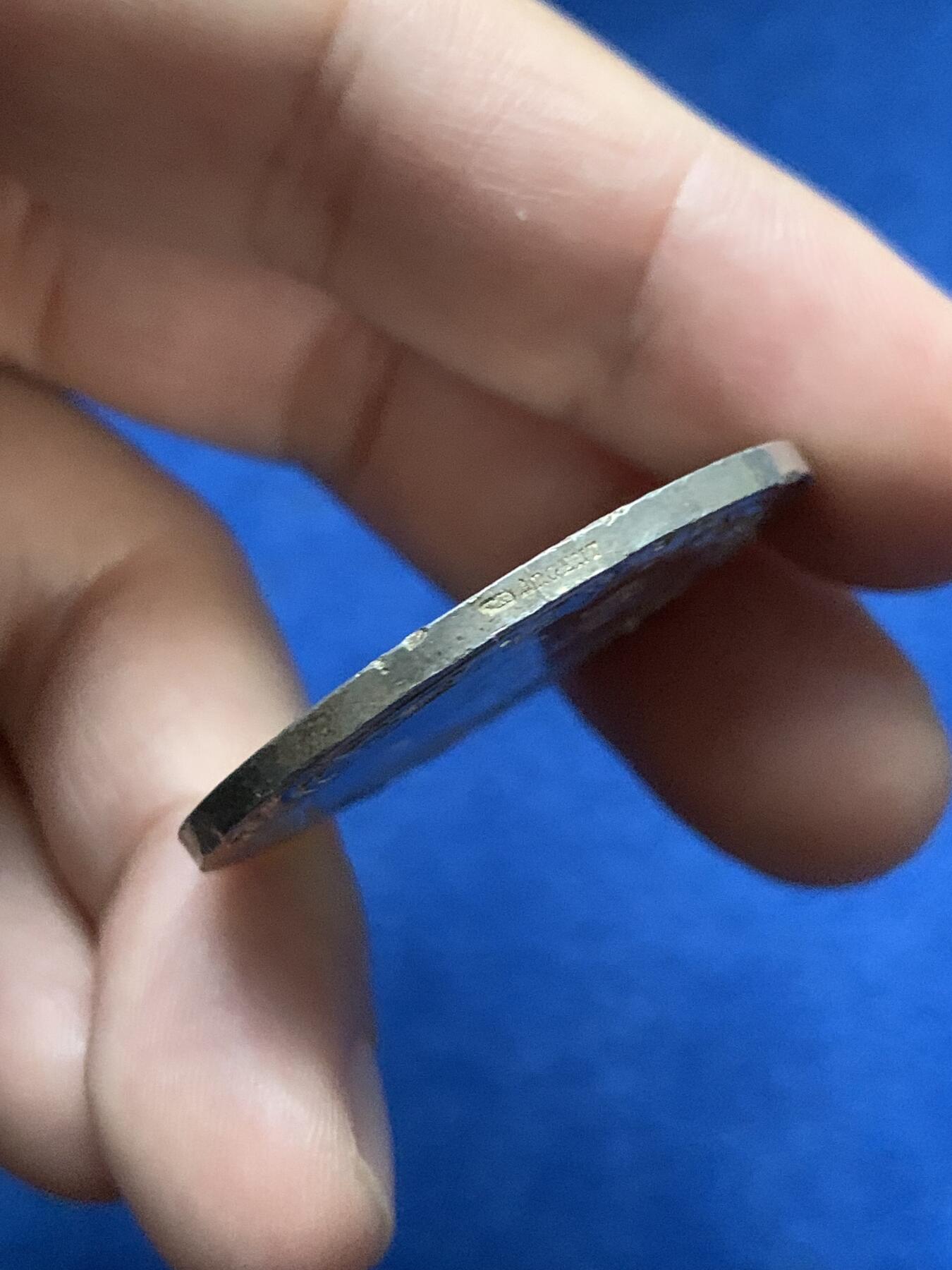 《竞宝斋》第440场 周日，周一，周二 3场连拍 （全场包邮） 法国婚姻与爱情纪念银章，20.5g，36.4mm，丰饶角边铭，边有轻磕