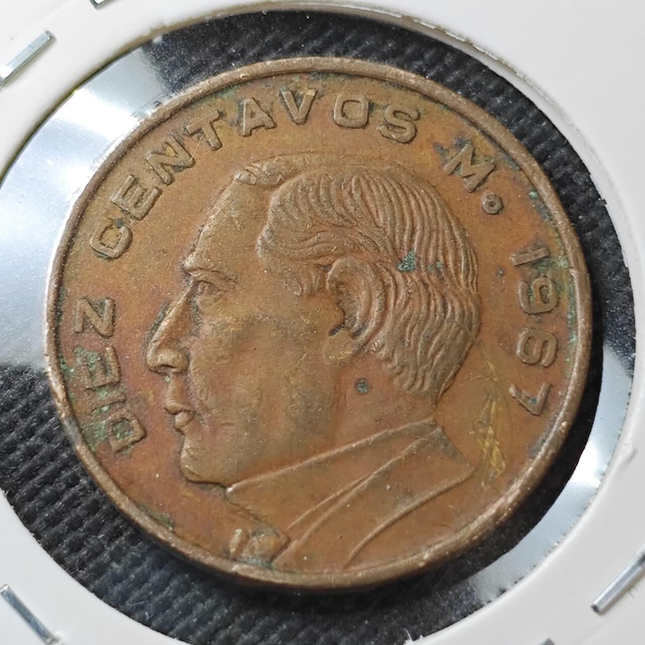 KK钱币收藏小铺  第373场  2月预留时间 周末发货  1967墨西哥5分铜币