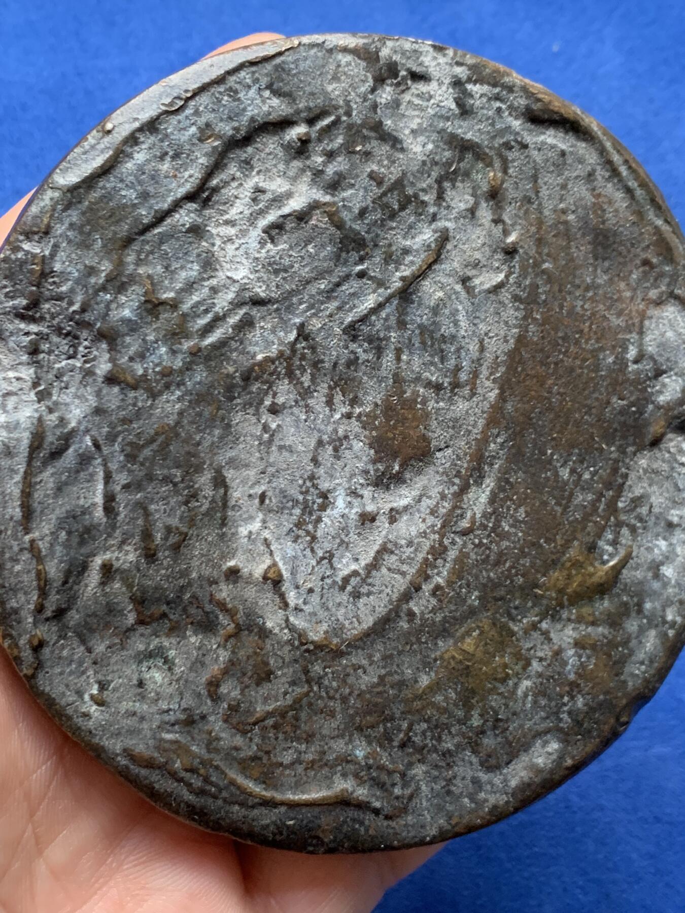 《竞宝斋》第440场 周日，周一，周二 3场连拍 （全场包邮） 天使大铜章 高浮雕 厚重压手 427克 94mm