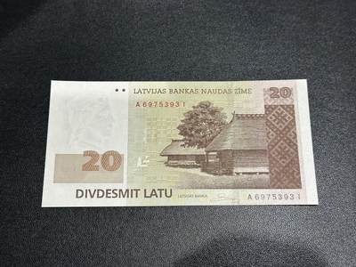 《外钞收藏家》第五百八十六期（品种丰富、精品多）（本平台长期征集拍品、欢迎藏友们联系合作） - 2009年拉脱维亚20 A冠 全新UNC