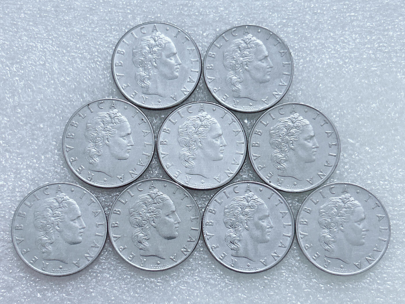 第一海外回流一元起拍收藏 散集专场  第269期 意大利50里拉不锈钢币 9枚