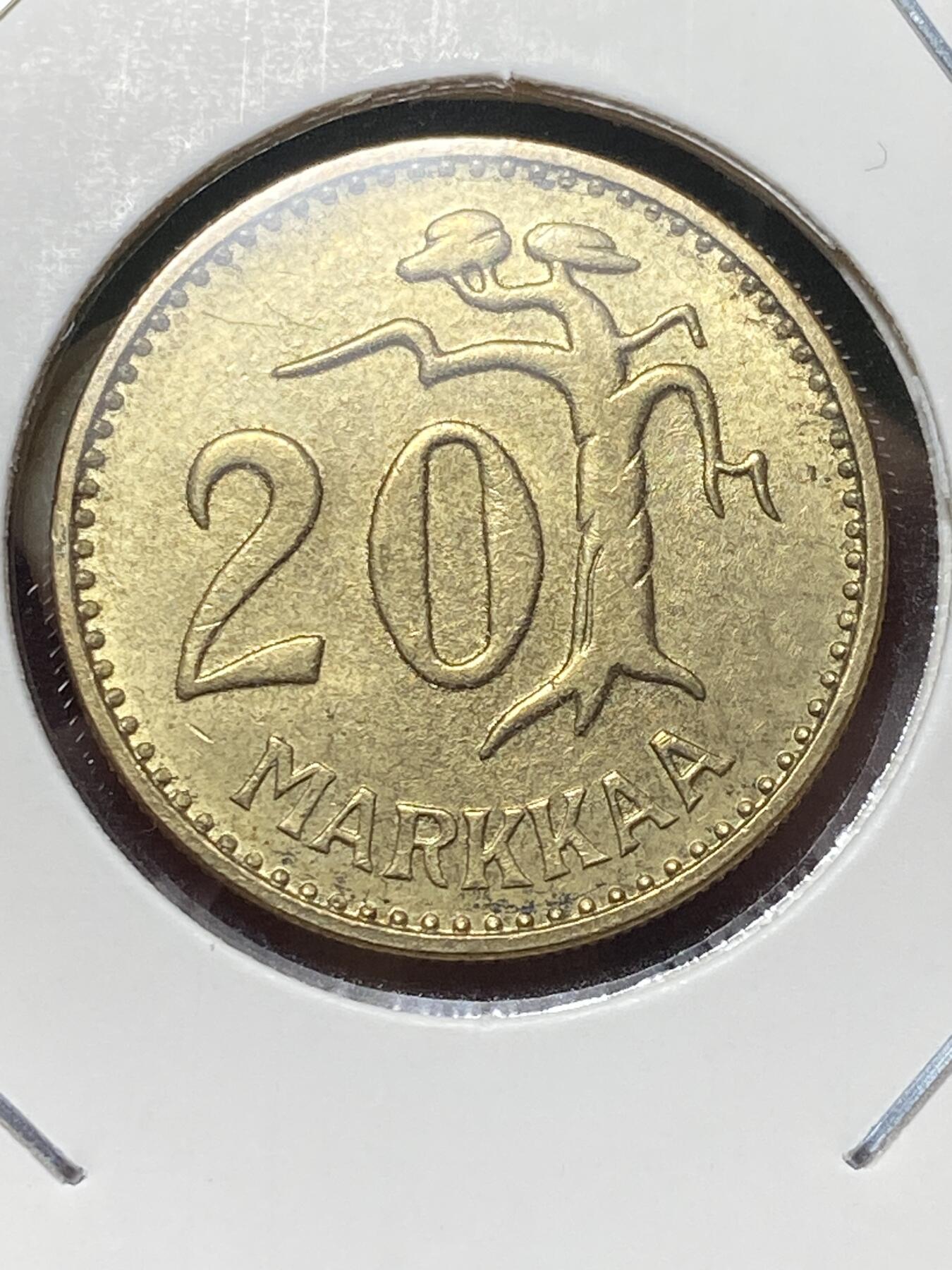 2025年第一百三十场(总第一百五十六场）外国好品纸夹散币场(免佣金) 少见好品–芬兰🇫🇮1959年20马克(S标)