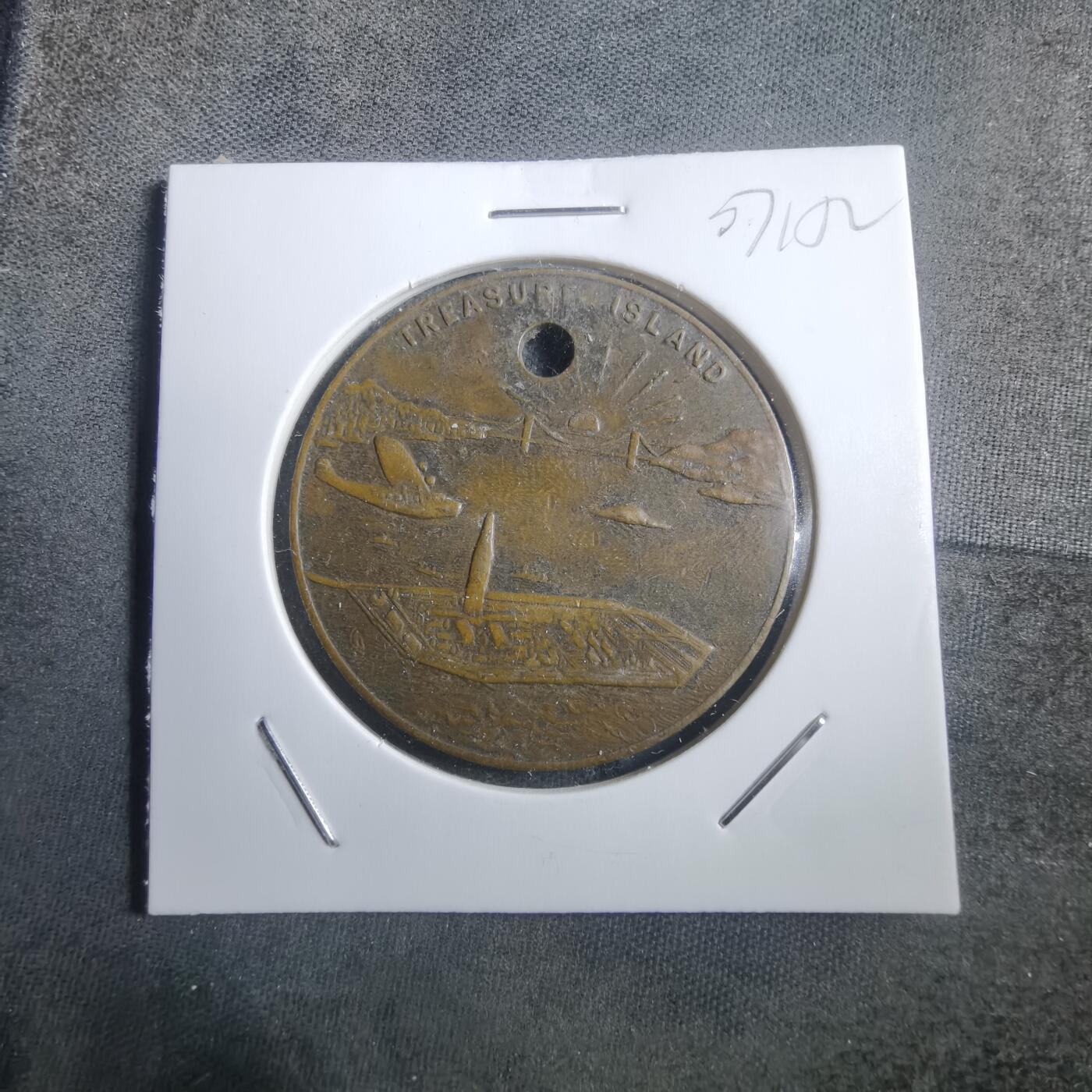 沼泽如烟--第907场 美国193 9年海湾大桥建成纪念章一牧原作挂件