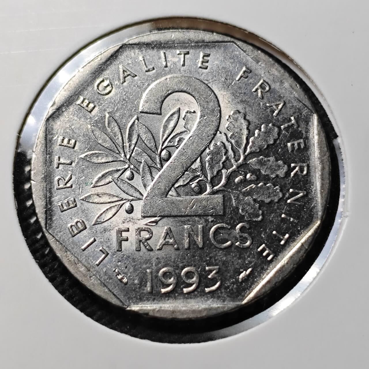 KK钱币收藏小铺  第373场  2月预留时间 周末发货  法国2法郎纪念币