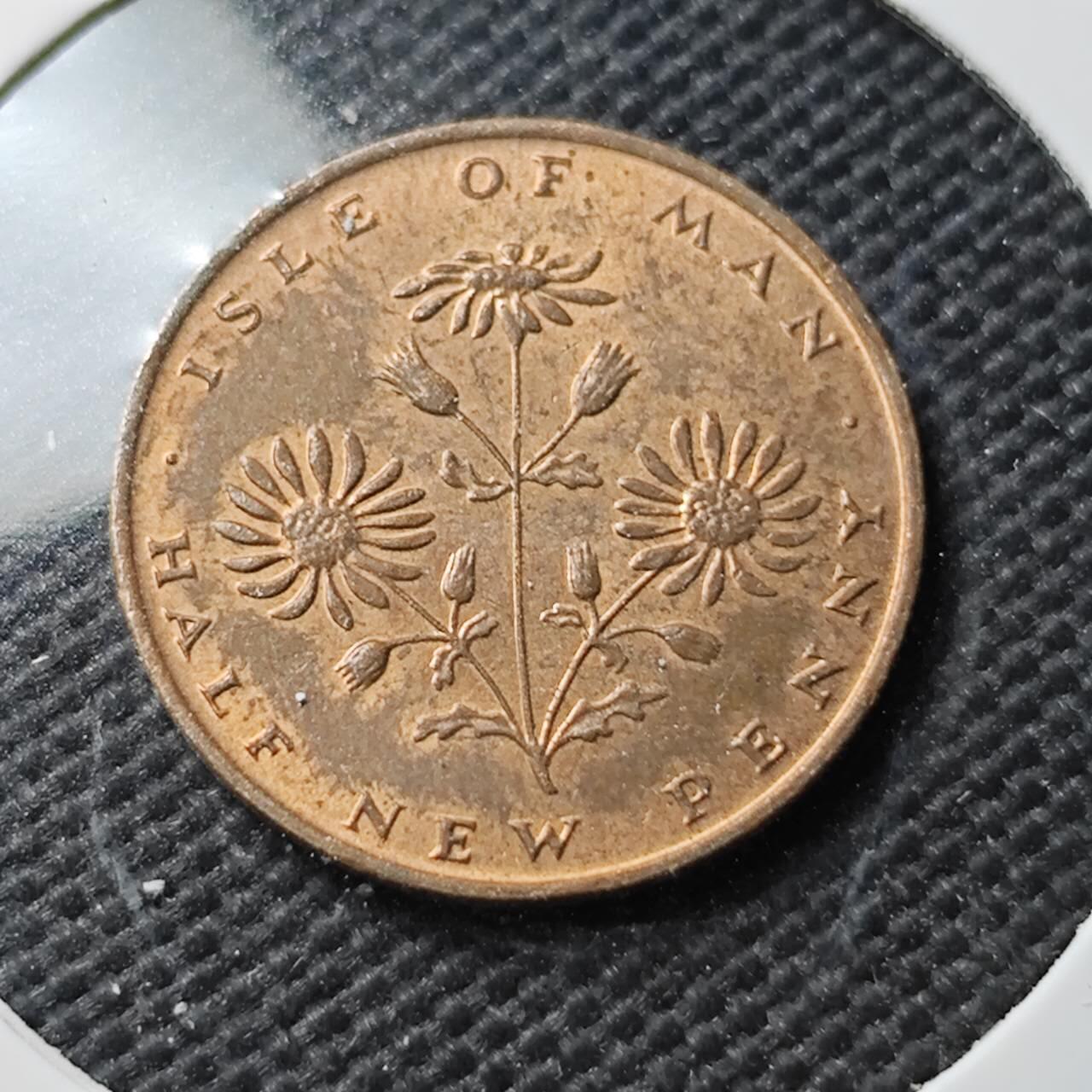 KK钱币收藏小铺  第373场  2月预留时间 周末发货  马恩岛0.5便士铜币