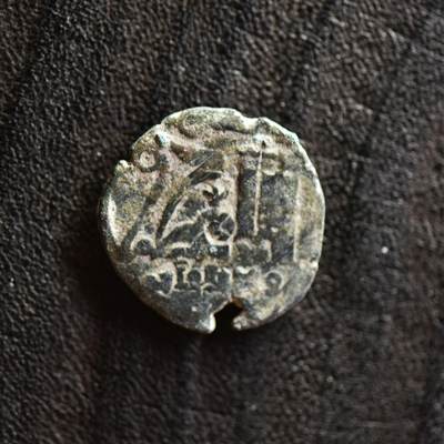 【良泉】第41期【自动场】11月27日晚19.30点开拍！86组，西方古代钱币专场 - 公元1266-1271年【蒙古帝国】察合台汗国，摄政太后兀鲁忽乃，铜币，1.95克