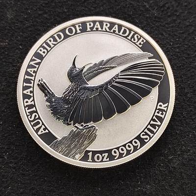 【全场包邮】纯粹捡漏拍479场（免费代拍第16场） - 澳大利亚2018年1元天堂鸟1盎司（40毫米31.1克）9999纯银币