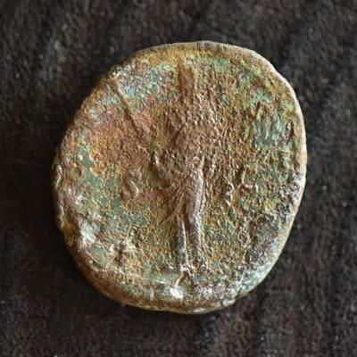 【良泉】第41期【自动场】11月27日晚19.30点开拍！86组，西方古代钱币专场 - 【藏家出品C】公元140-150年，古罗马帝国，五贤帝时代，安东尼·庇护的皇后大福斯蒂娜，阿斯铜币，8.48克