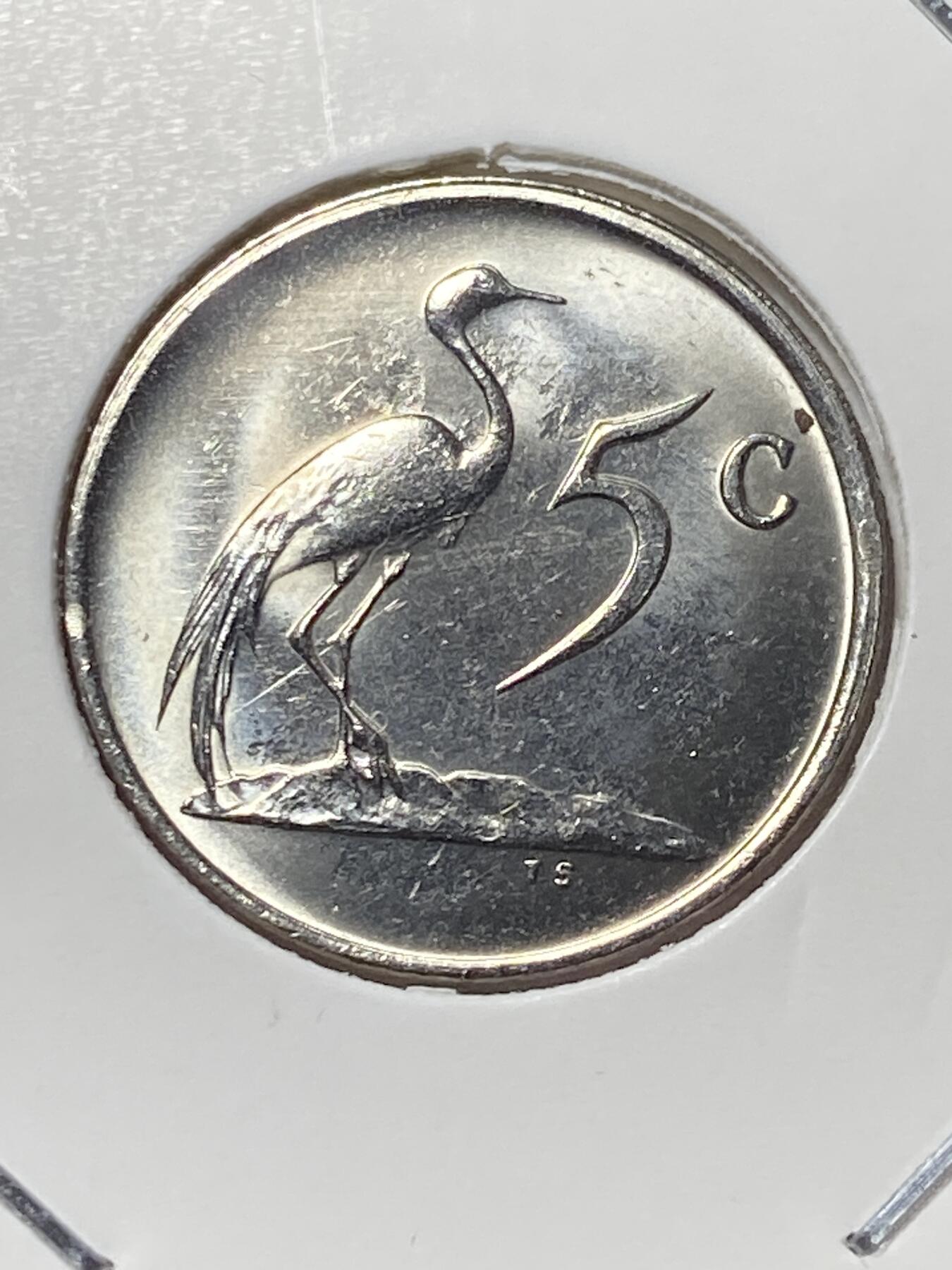 2025年第一百三十场(总第一百五十六场）外国好品纸夹散币场(免佣金) 好品–南非🇿🇦1984年5分(独立后第七套流通硬币)