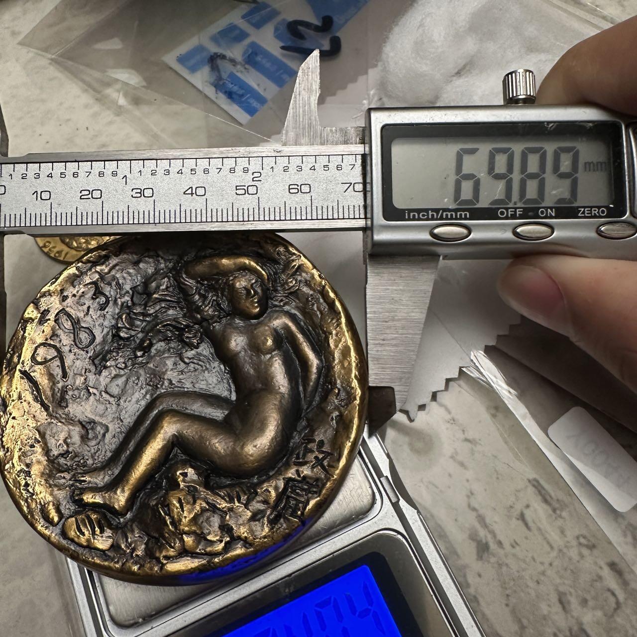 蒂克钱币-第48场日本章牌专场 日本 上野美术馆 铜章 70mm 232g 绒布盒