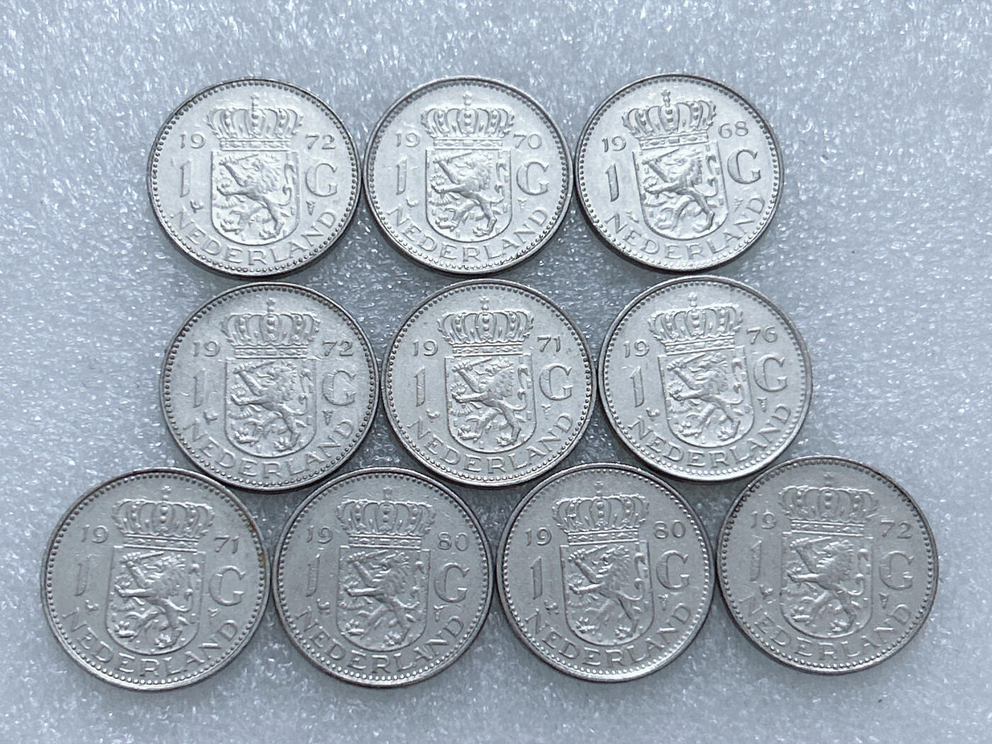 第一海外回流一元起拍收藏 散集专场  第269期 荷兰1盾硬币 朱丽安娜 10枚