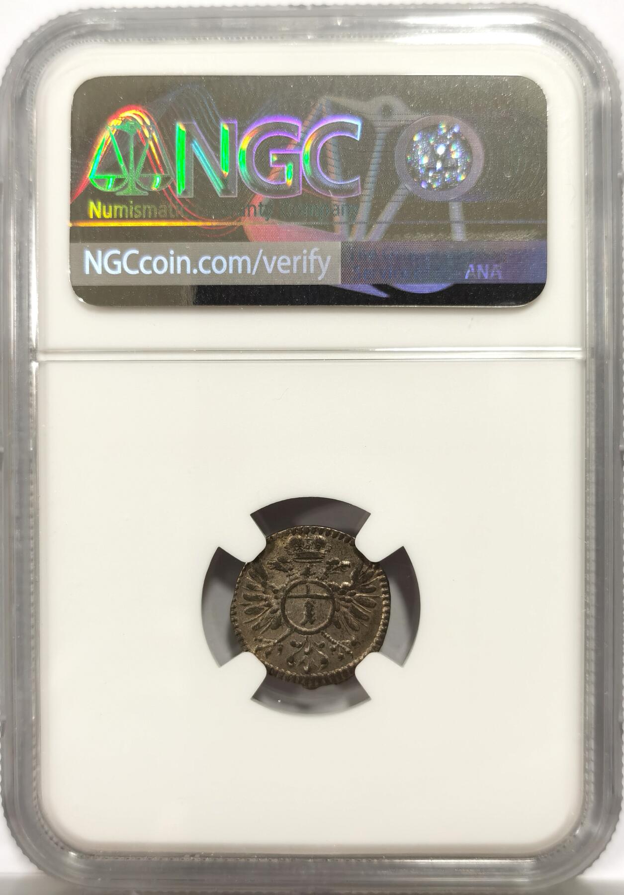 博洋堂世界钱币拍卖第147期（全场包邮） NGC AU58 德国雷根斯堡1716年1克鲁泽银币