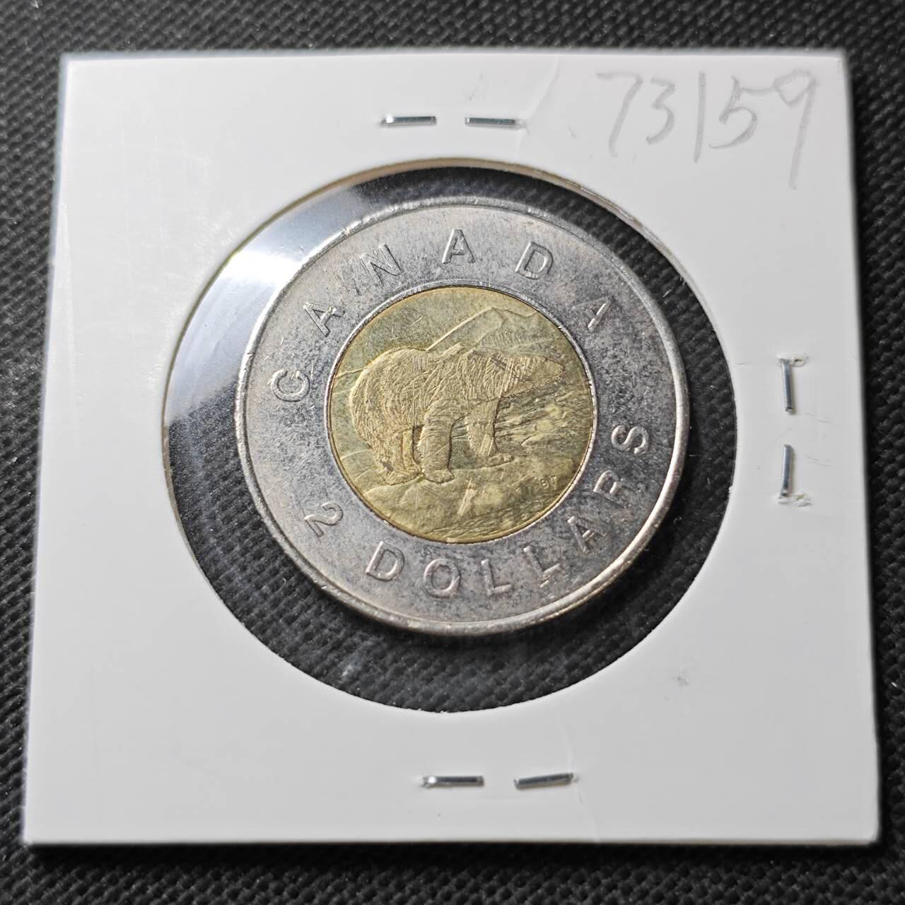 KK钱币收藏小铺  第373场  2月预留时间 周末发货  加拿大2元