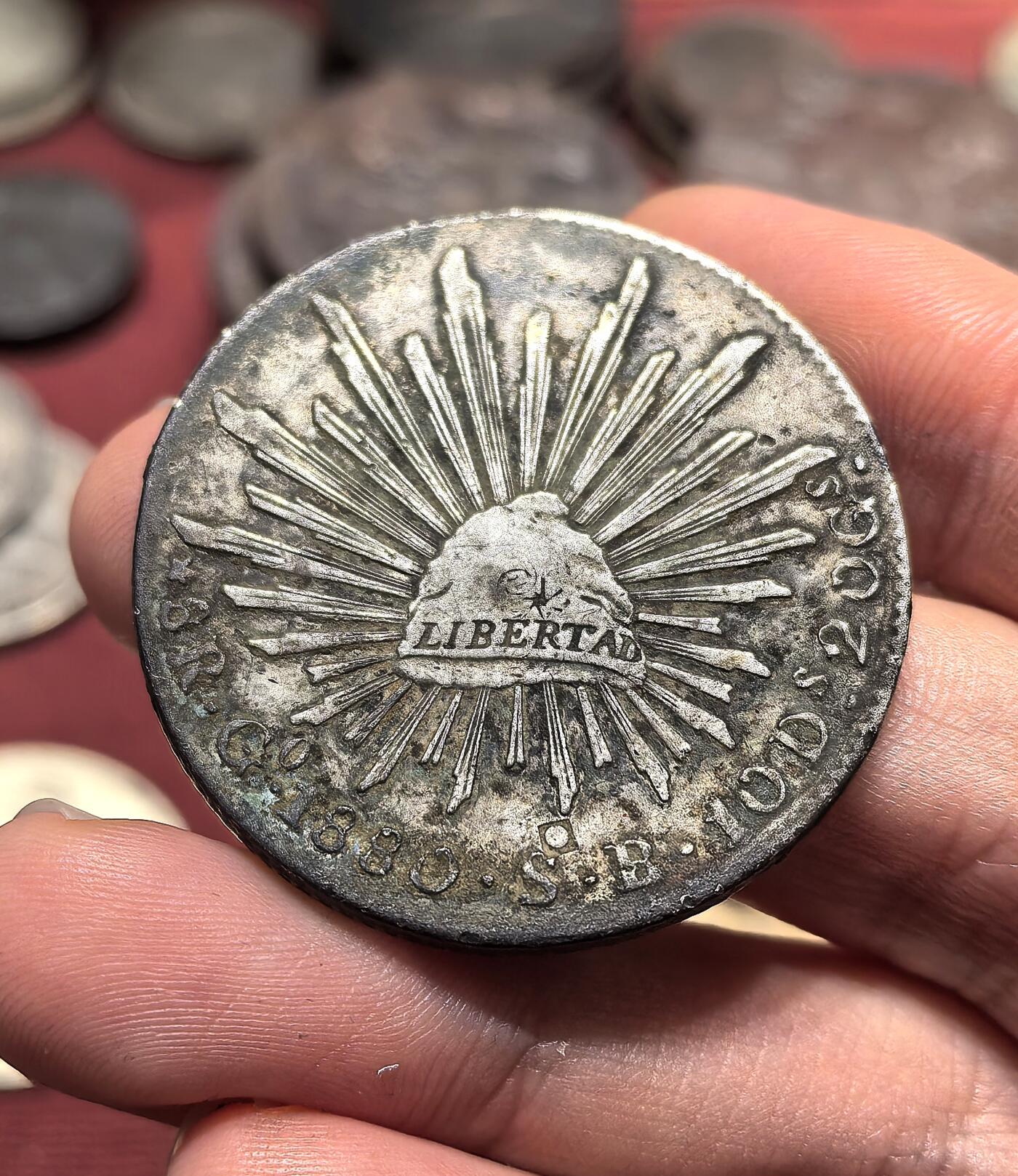 南宋泉阁俄币 外币 国币 专场第十九期 【送拍无额外佣金】 墨西哥 1880年 墨西哥鹰洋大银币 花边 老包浆通货好品 味道不错