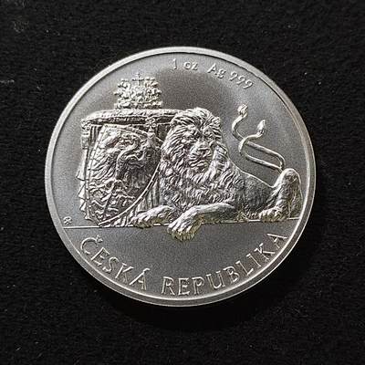 【全场包邮】纯粹捡漏拍479场（免费代拍第16场） - 纽埃2018年2元捷克雄狮1盎司（37毫米31.1克）999纯银币