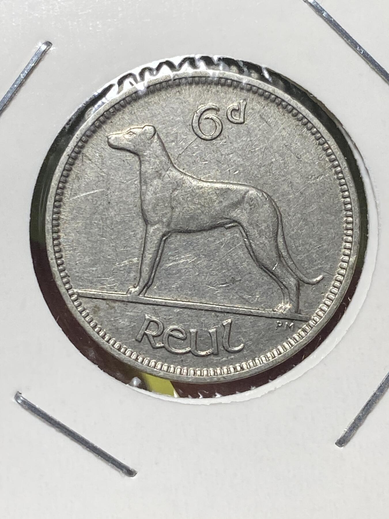 2025年第一百三十场(总第一百五十六场）外国好品纸夹散币场(免佣金) 爱尔兰🇮🇪1928年6便士(自由邦时期，首发年)