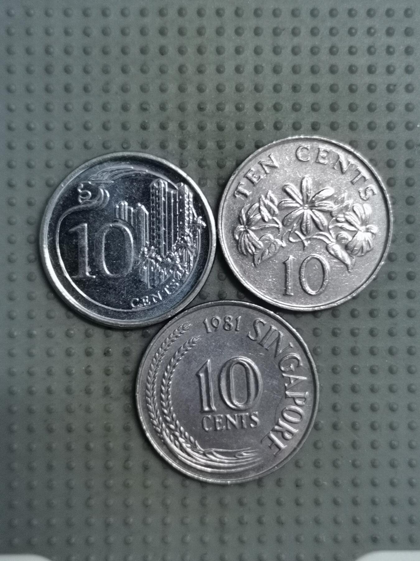 2025年第121场各国散币拍卖（总第121场） 新加坡10分3枚不同