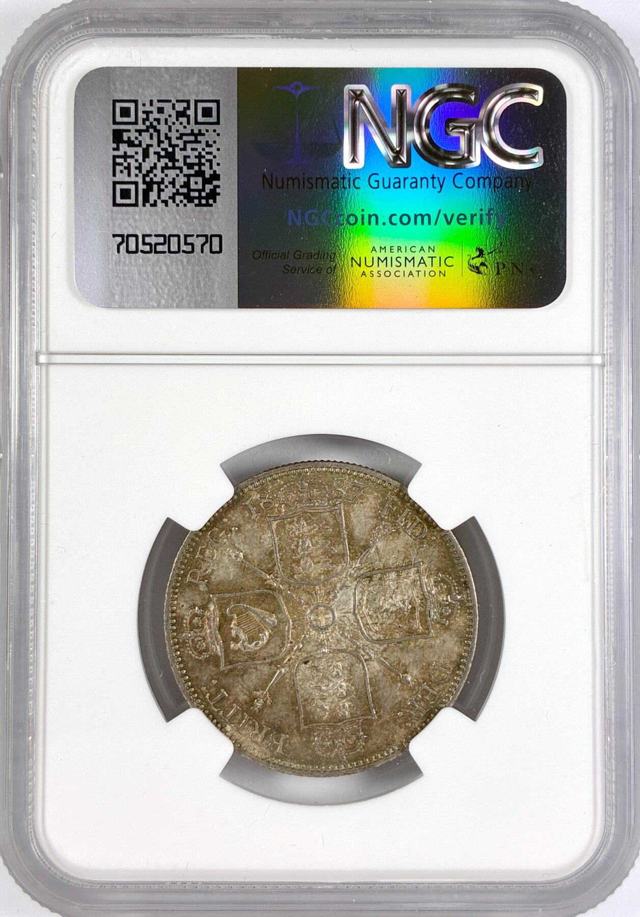 【雨安】【世界币章116期-评级币专场】2025-11-22 周六 19:30 保真【直播拍卖】 [评级欧洲] Great Britain 英国 2先令 1弗洛林 1887年 维多利亚  NGC-MS61