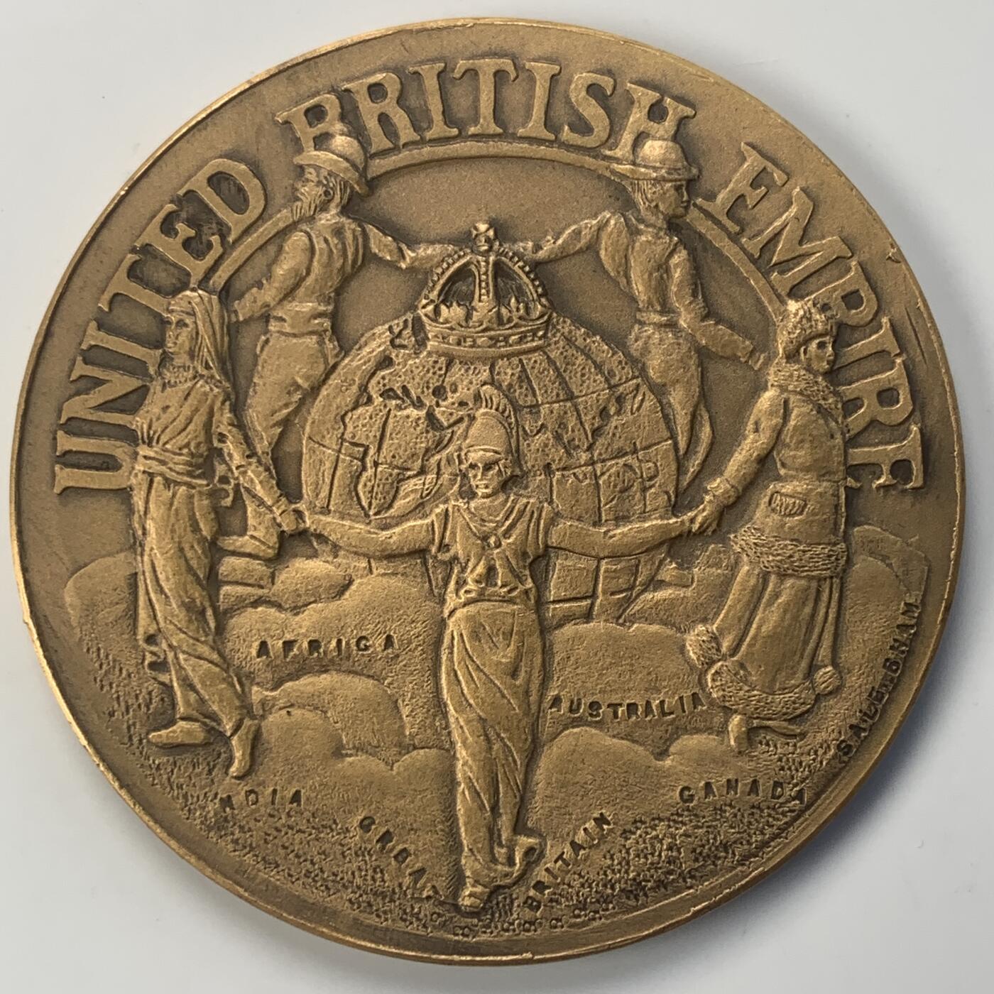 掌中浮雕-藏着的欧洲第042场 1937年英国乔治六世加冕纪念铜章，50mm，原盒