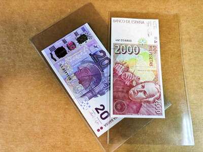 【Blue Auction】世界纸币精拍第752期——18级TOP拍卖/信誉/品质/专业/高效💫 - 【一组2张 含AA冠】保加利亚 2005年20列弗&西班牙 2000比塞塔 全新UNC