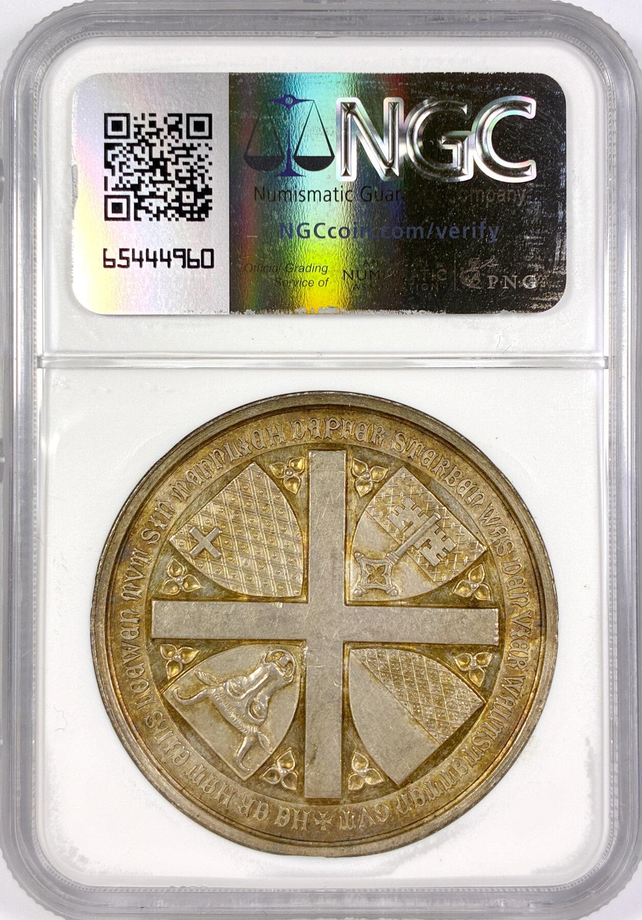 【雨安】【世界币章116期-评级币专场】2025-11-22 周六 19:30 保真【直播拍卖】 [评级章] Switzerland 章 瑞士 1886年 森帕赫战役 1386年瑞士联邦与奥地利哈布斯堡王朝之间的关键战役 银章  NGC-MS62