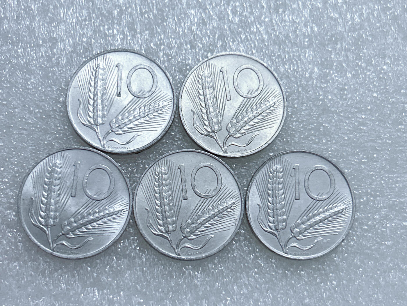 第一海外回流一元起拍收藏 散集专场  第269期 意大利10里拉铝币 5枚 原光品