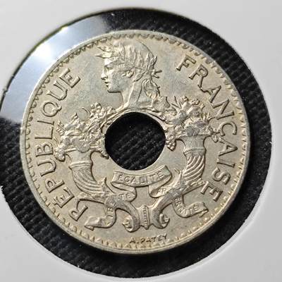 KK钱币收藏小铺  第373场  2月预留时间 周末发货 -  1938法属印支5分镍币