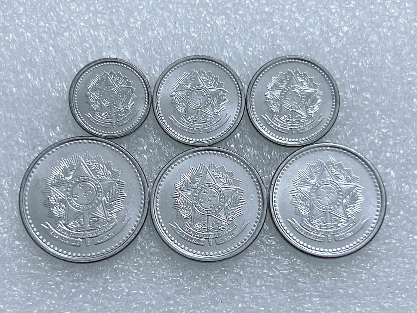 第一海外回流一元起拍收藏 散集专场  第269期 巴西1986年五星版硬币 6枚