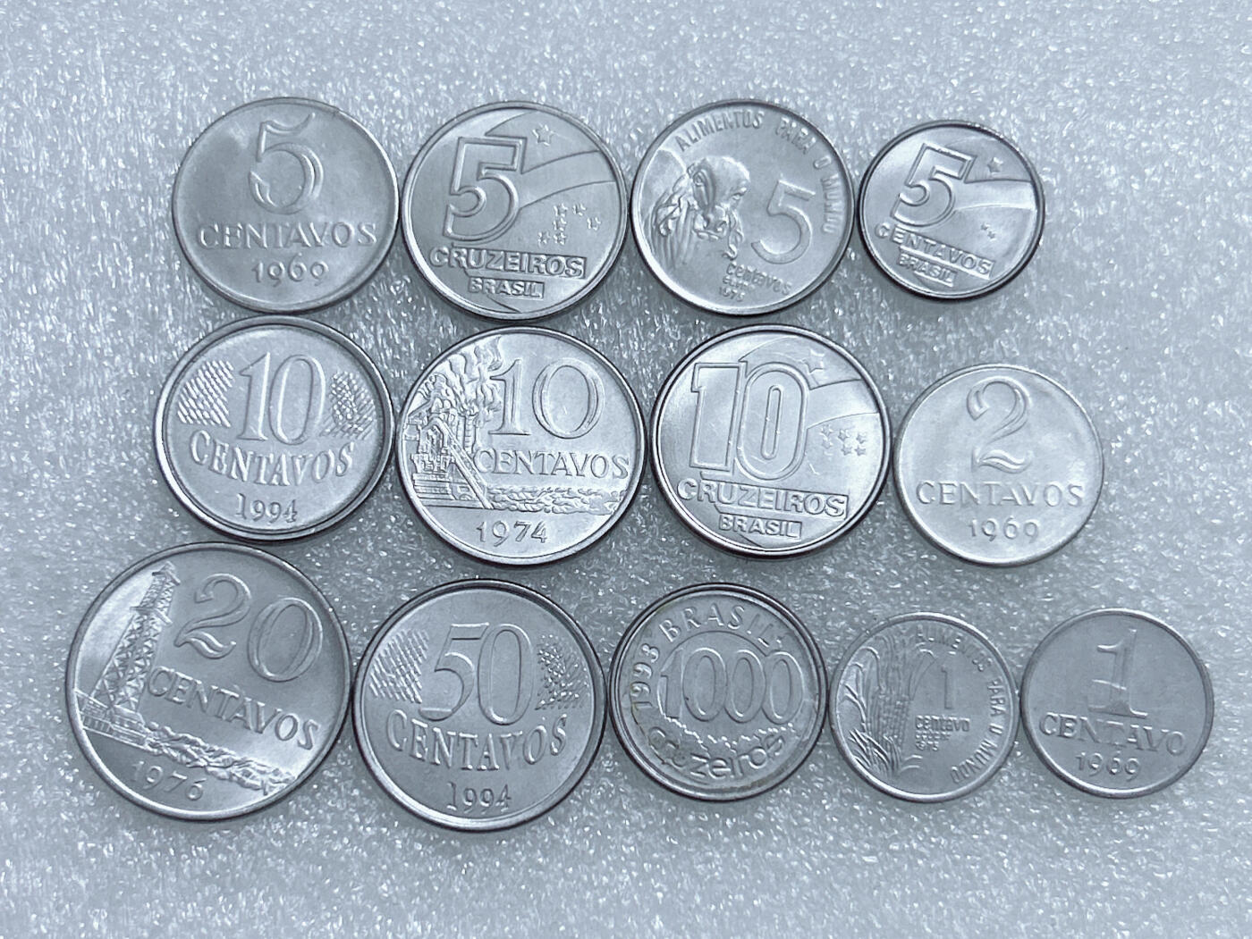 第一海外回流一元起拍收藏 散集专场  第269期 巴西不锈钢币 13枚 无重复