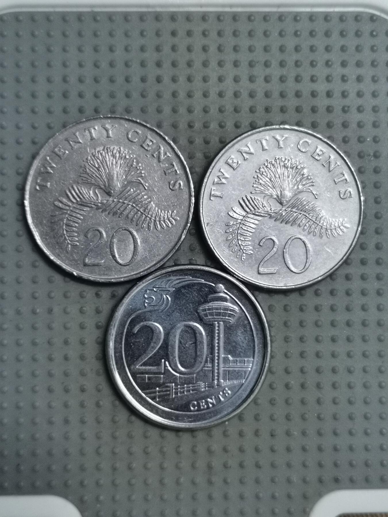 2025年第121场各国散币拍卖（总第121场） 新加坡20分3枚不同