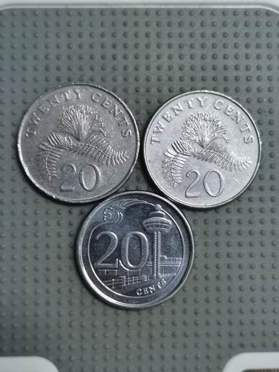 2025年第121场各国散币拍卖（总第121场） - 新加坡20分3枚不同