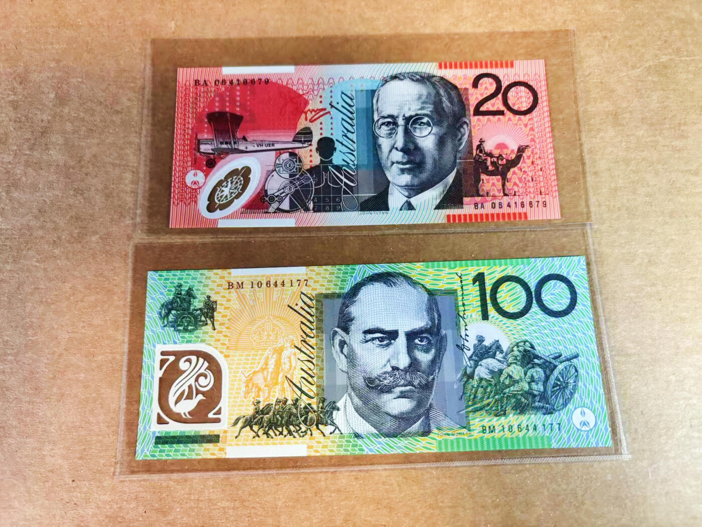 【Blue Auction】世界纸币精拍第752期——18级TOP拍卖/信誉/品质/专业/高效💫 【一组2张】澳大利亚 20-100元 塑料钞 全新UNC