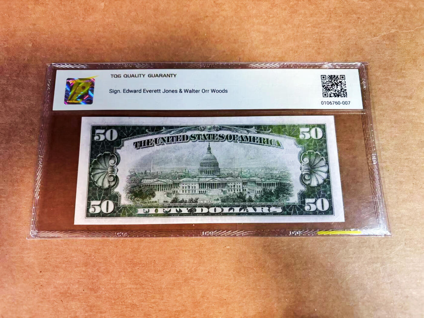 【Blue Auction】世界纸币精拍第752期——18级TOP拍卖/信誉/品质/专业/高效💫 美国1929年50美金 国民券 纽约版 TQG53