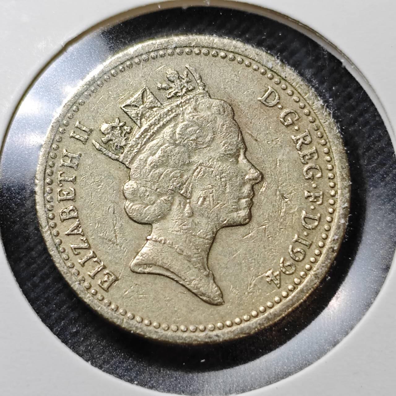 KK钱币收藏小铺  第373场  2月预留时间 周末发货  英国一镑 狮子