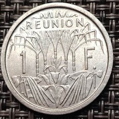 布加迪🐬～世界钱币(上海)🌾第 260 期 /  各国套币和散币 - 法属留尼汪🇷🇪 1948年 1法郎铝币