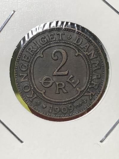 2025年第一百三十场(总第一百五十六场）外国好品纸夹散币场(免佣金) - 少见好品–丹麦🇩🇰1909年2欧尔(弗雷德里克八世时期，VBP;GJ版)