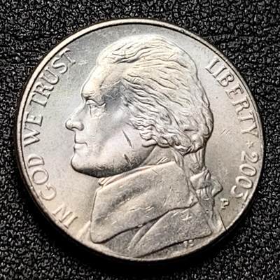 泉币菌-第133场-精品福利场 - 原光极美 美国 杰斐逊总统 蒙蒂塞洛庄园 5分銅镍硬币 21mm