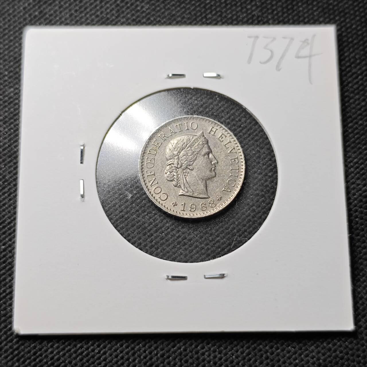 KK钱币收藏小铺  第373场  2月预留时间 周末发货  瑞士5分