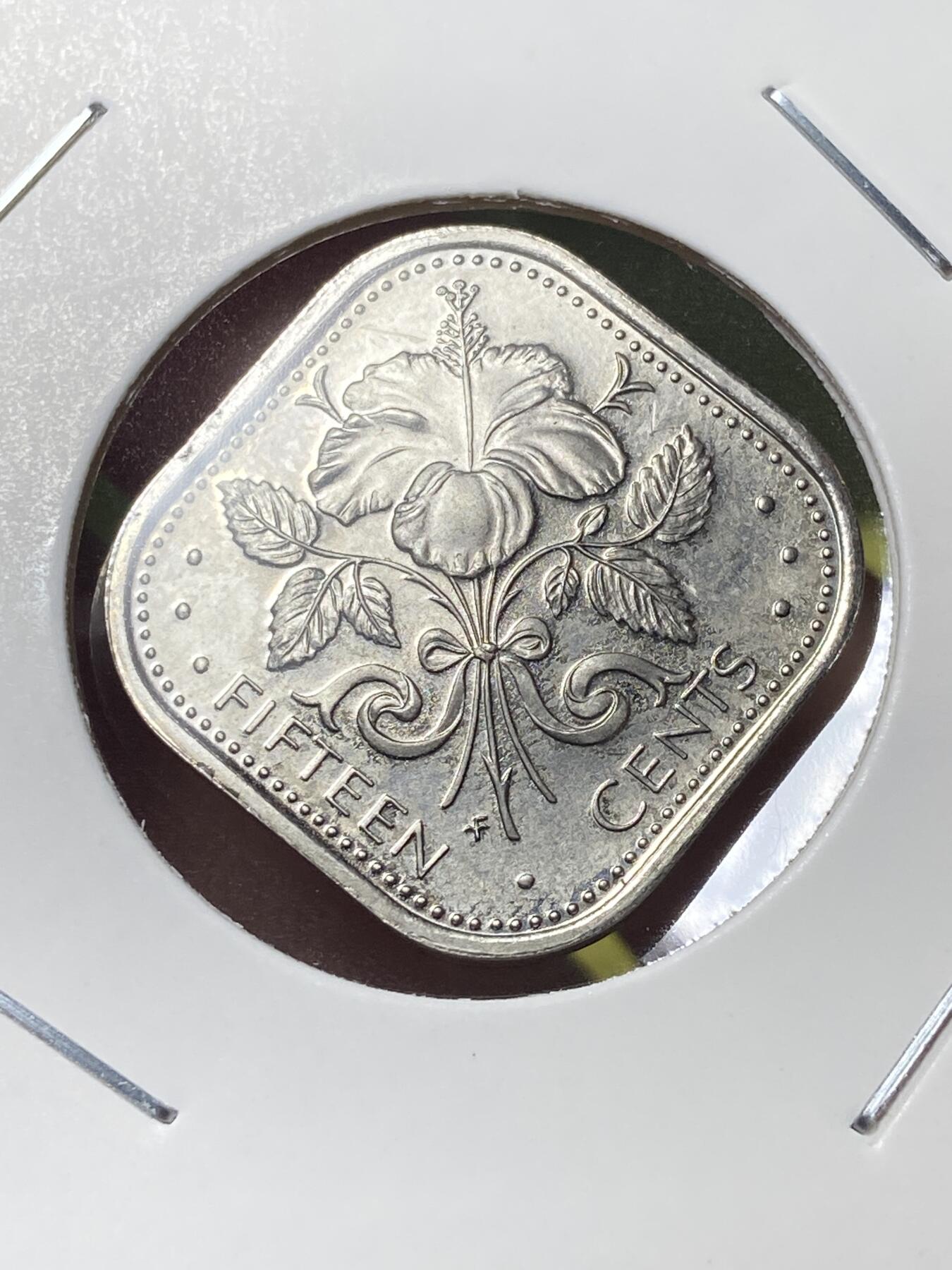 2025年第一百三十场(总第一百五十六场）外国好品纸夹散币场(免佣金) 好品–巴哈马🇧🇸1974年15分(第四套首发年)