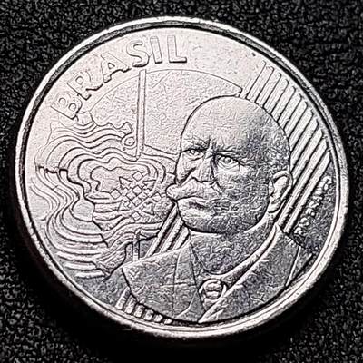 泉币菌-第132场-精品福利场 - 厚重币 巴西50分2007年 历史学家里约布兰科 直径22.9mm 