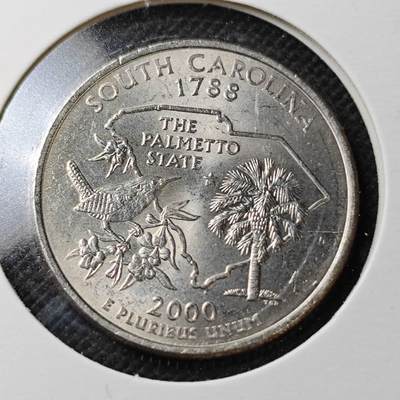 KK钱币收藏小铺  第373场  2月预留时间 周末发货 -  美国25分纪念币 好品