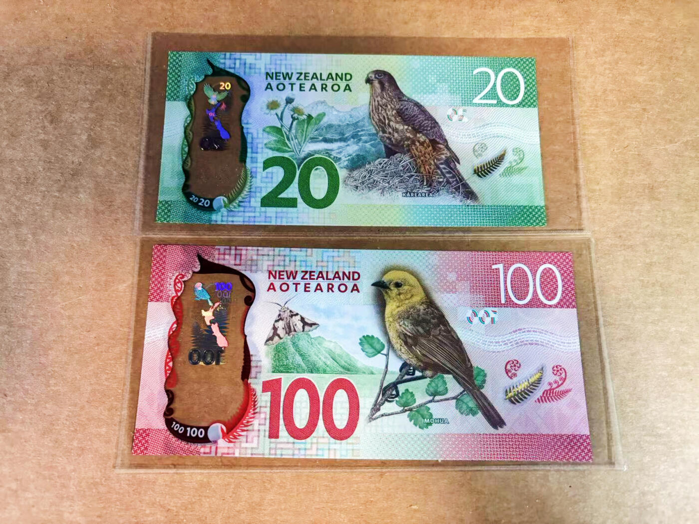 【Blue Auction】世界纸币精拍第752期——18级TOP拍卖/信誉/品质/专业/高效💫 【一组2张】新西兰20-100元 塑料钞 全新UNC