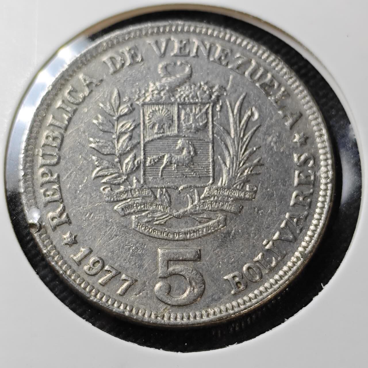 KK钱币收藏小铺  第373场  2月预留时间 周末发货  委内瑞拉5玻利瓦尔