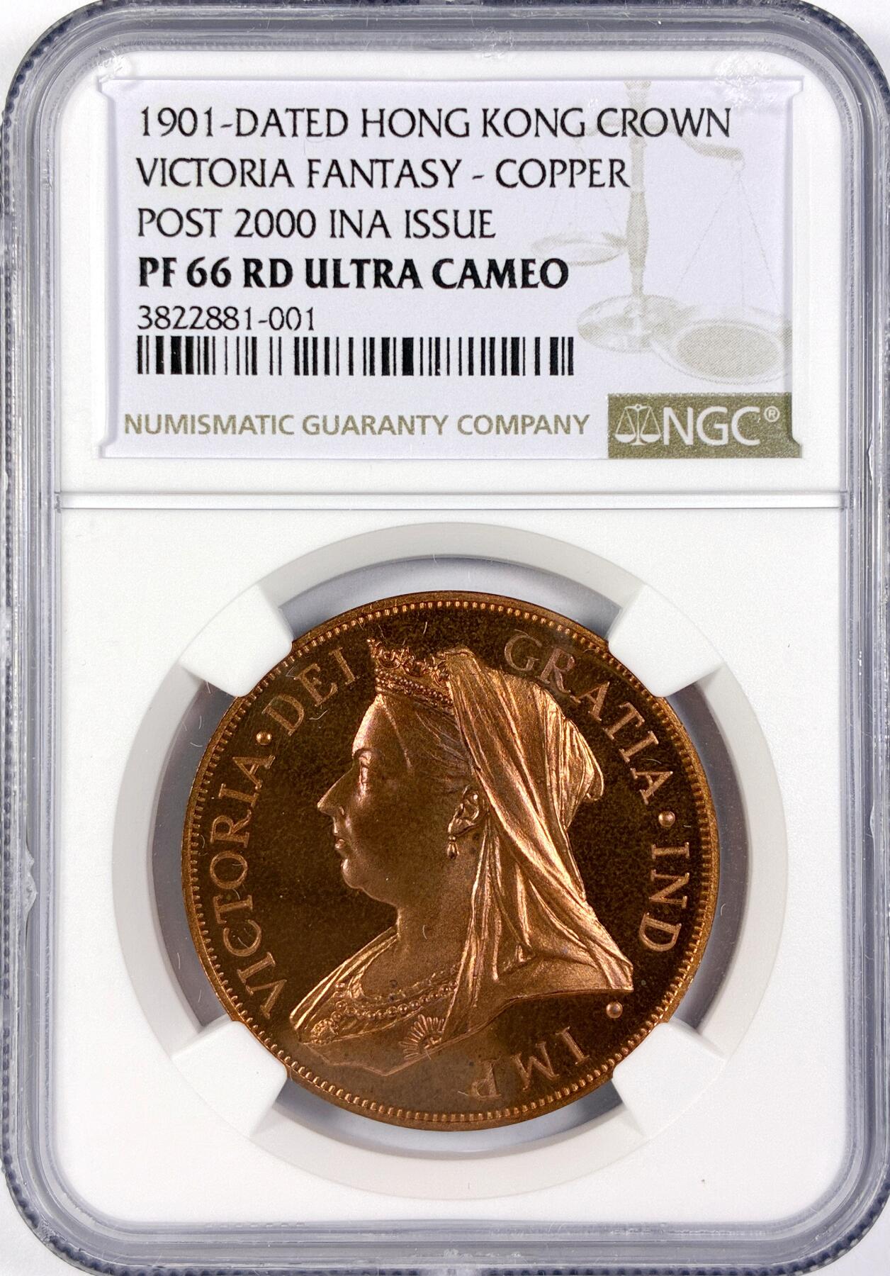 【雨安】【世界币章116期-评级币专场】2025-11-22 周六 19:30 保真【直播拍卖】 [中国香港] 香港 1圆 1901年 维多利亚 NGC-PF66UC