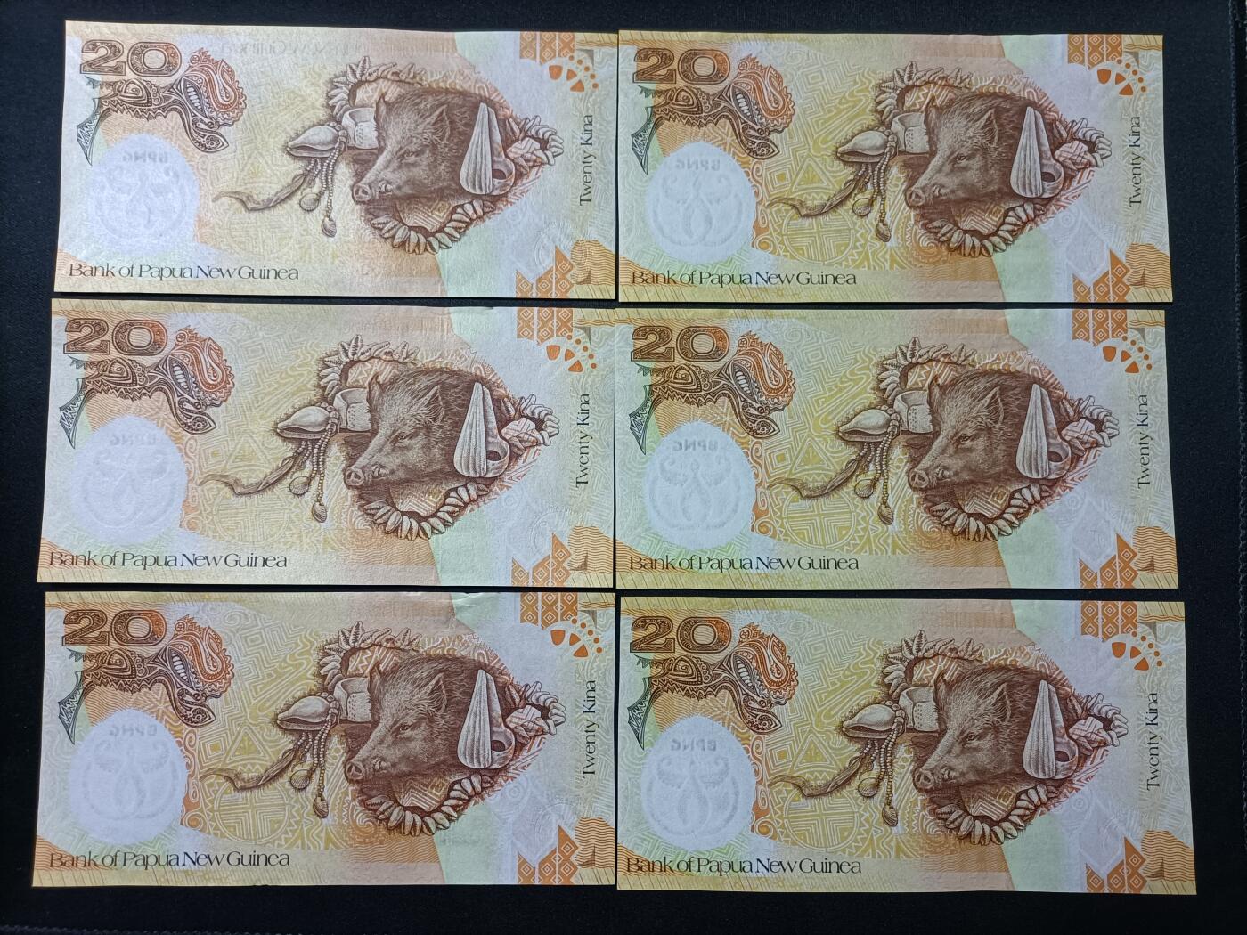 【游宝拍卖】乙巳蛇年89期 全场包邮 六六大顺特别场 巴布亚新几内亚🇵🇬  UNC/AU